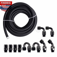 8an Ptfe Fuel Line Kit E85 Black Nylon Braided Safe Hose For 10ft12ft2030ft