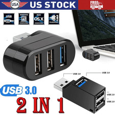 3 Port High Speed USB 3.0 Multi HUB Splitter Expansion Desktop PC Laptop Adapter