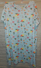 Joyspun SOFT Poly/Spandex Sleepshirt Pocket Nightshirt Soft Comfy SZ L-XL Cactus