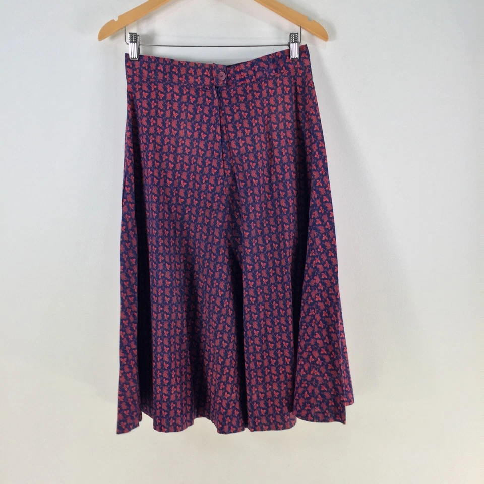 DE COLECCIÓN Laura Ashley Hecho en Gales Falda Mujer 10 Acampanada Midi Floral 122079 Foto 3 de 4