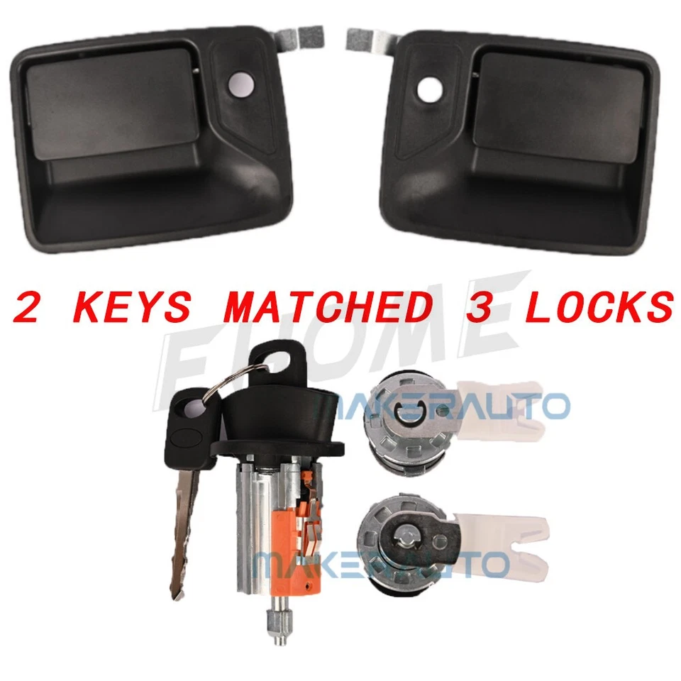 CERRADURA DE PUERTA DE ENCENDIDO MANIJAS DE PUERTA DE CILINDRO PARA FORD F250 F350 Super Duty Excursion Foto 3 de 4