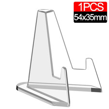 Acrylic Coin Display Stand Small Easel Rack Card Capsule Holder Silver Gold