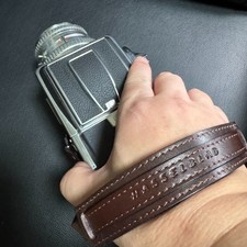 AMANDA--Hasselblad Cowhide Hand Wrist Strap with Early Logo Lugs Fuji GFX