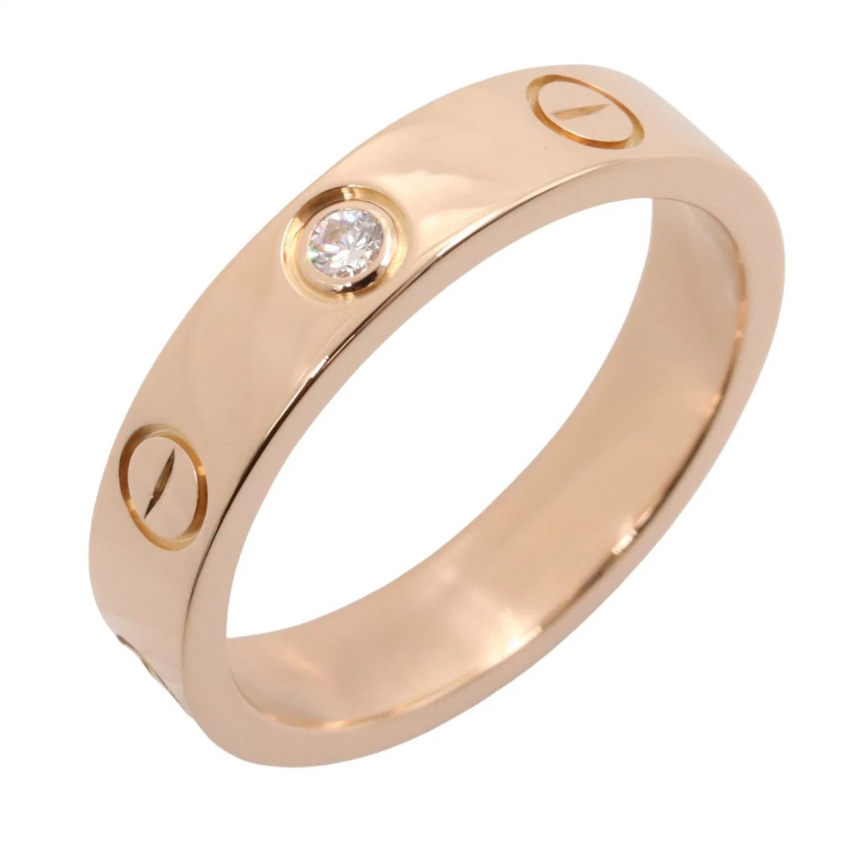 Cartier ローズゴールド サイズ49 ,4 ダイヤモンド Cartier Diamond Pink Ring Rose Gold Fine Rings for sale | eBay