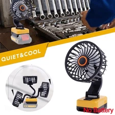 Portable Fan For Dewalt 20V Li-ion Battery Handheld Cordless Jobsite Fan US