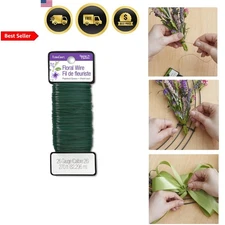 Floral Wire Green 26 Gauge 270 Feet for Flowers Wreaths Crafts Gardening