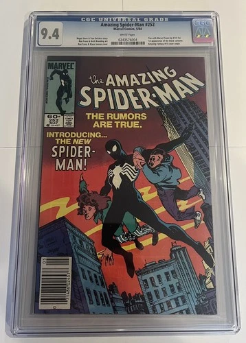 Amazing Spider-Man #252 CGC 9.4 Marvel Comics Newstand 1st app Black Suit Venom