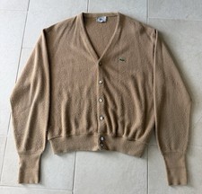 Vintage 70s/80s Izod Lacoste Sweater Mens Large Acrylic Cardigan Made in USA