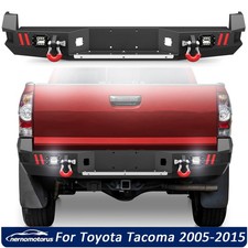 Rear Bumper Wlicense Plate Led Lights Steel For Toyota Tacoma 2005-2015 New