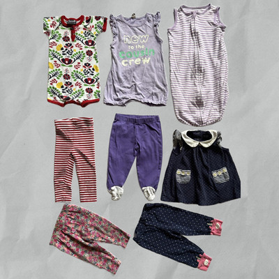 Girls Clothes 6 Months 30 Piece Bundle Mix Brand Lot