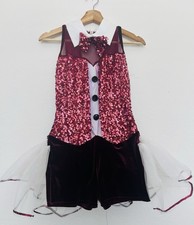 Ballet Jazz Latin Sequins Tutu Dance Costume Dress Girls MA Figure Skating FLAWS