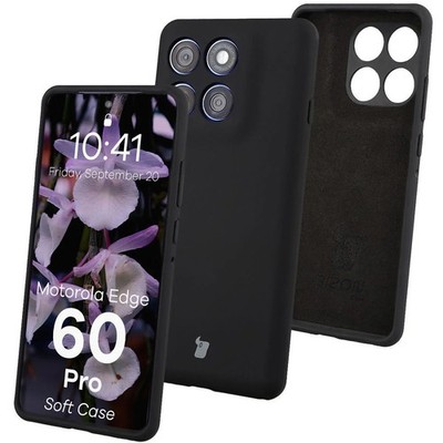Handyhülle für Motorola Edge 60 Pro Bizon Case Cover Schutz Hülle Etui Schwarz