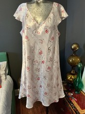 Vtg SATIN SLIP NIGHT GOWN LINGERIE GILLIGAN O MALLEY sz XL valentine   