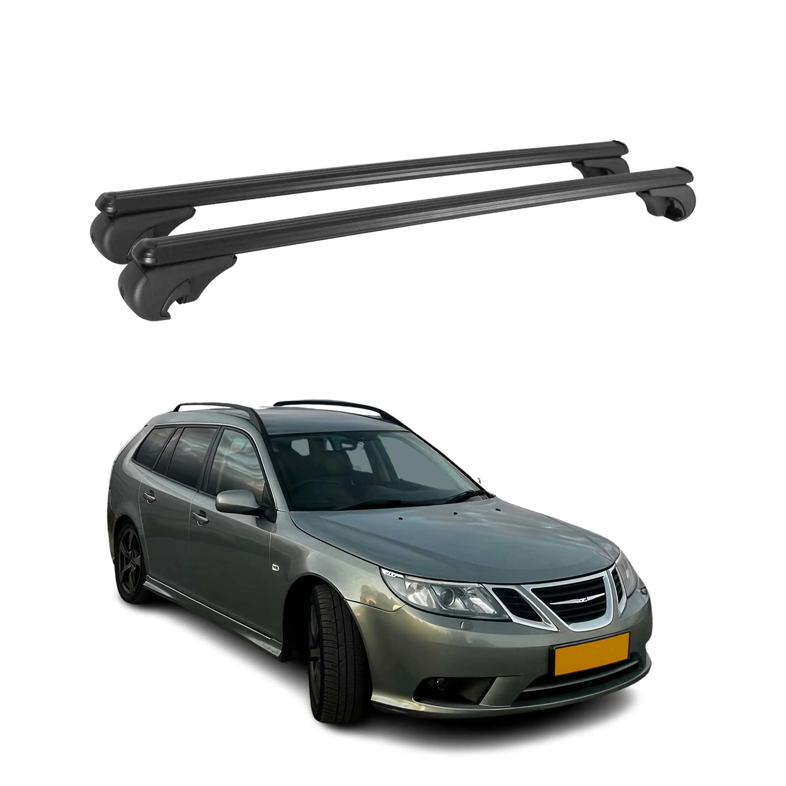 Barres de toit Saab 9-3 Sport Break 2005-2012 pour coffre de camping