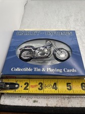 Harley Davidson Collectable Tin & Playing Cards Springer Softail - 2001