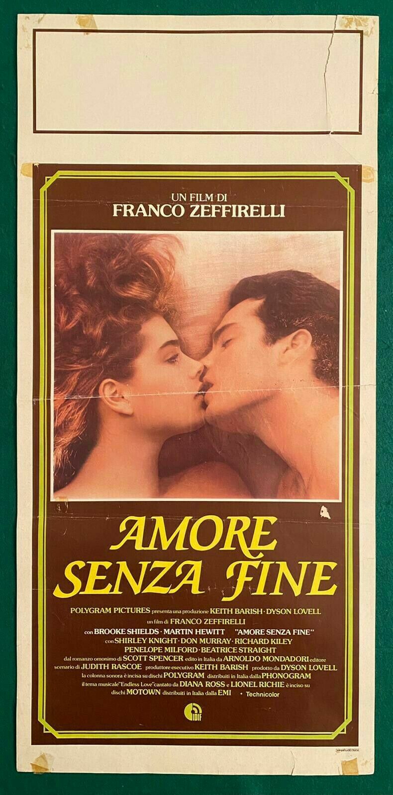 Locandina originale film Amore senza fine (1981) - Regia di Franco Zeffirelli