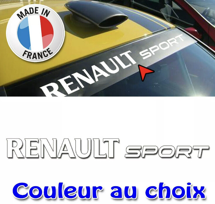 Pare-soleil Renault Sport autocollant contre éblouissement sticker pare-brise Mégane RS