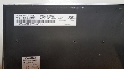 Single Key & Hinge Lenovo ThinkPad T540 US Keyboard 04Y2387 Model: KM BL-105US - Picture 4 of 26