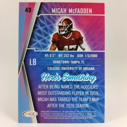Fútbol Base y Arte NCAA 2022 SAGE Hit Low Series ~ Tú eliges - Imagen 82 de 160