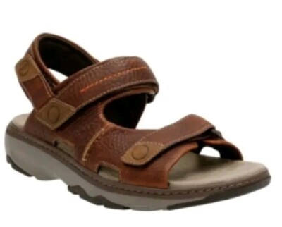 Clarks Raffe Coast Men's Brown Leather Casual Sandals UK G
