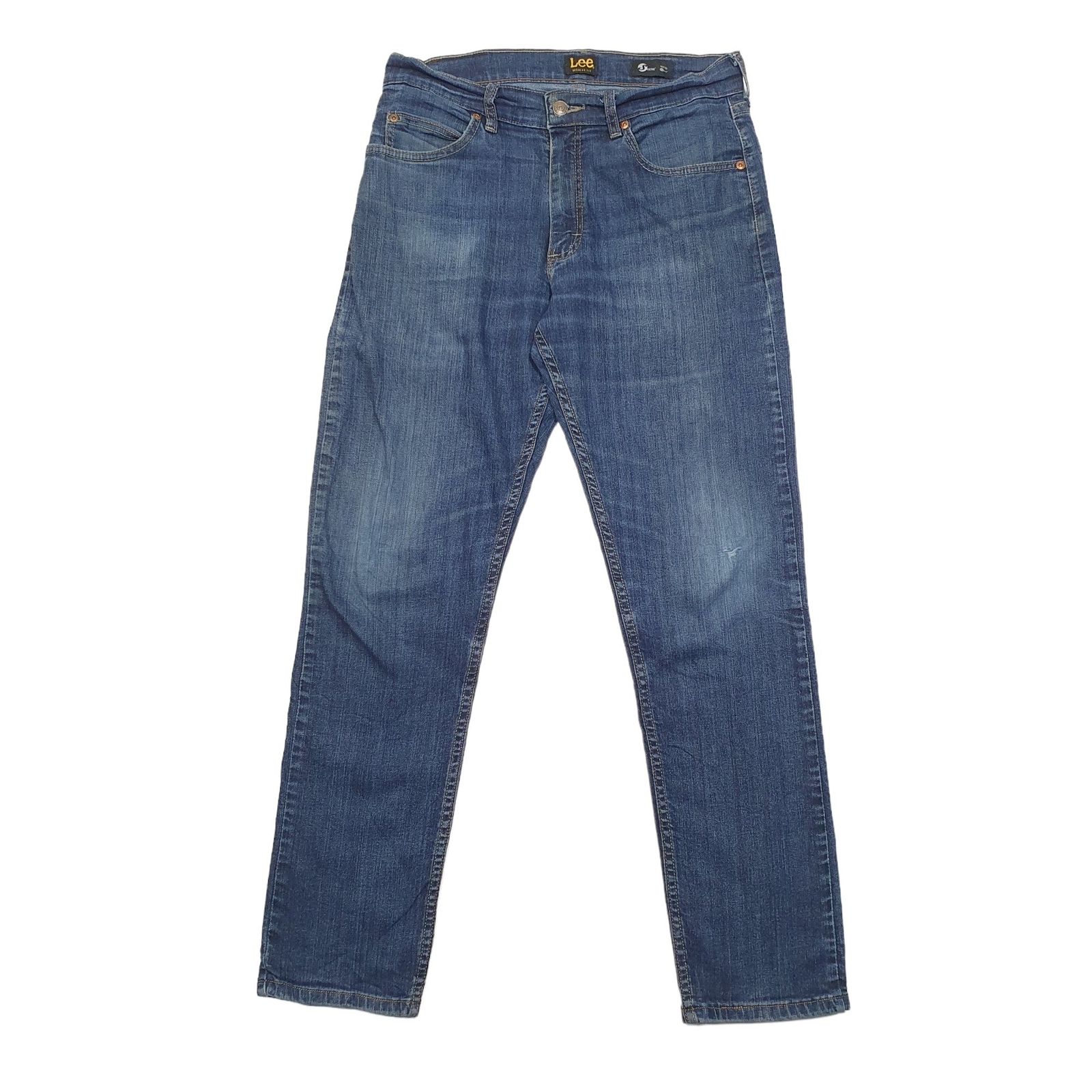 LEE Regular Jeans Straight Fit Blue Denim Trousers Mens W30 L30 image 2