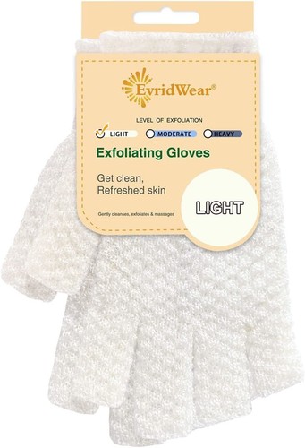 EvridWear fingerloses Peeling Badhandschuhe Körperpeeling zum Duschen, 1 Paar - Bild 12 von 31