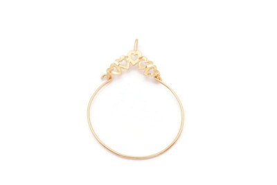 14k Yellow Gold Heart Charm Holder Pendant Michael Anthony