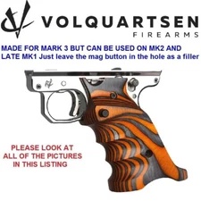 Volquartsen RIGHT HAND Ruger Mark 3 Orange Gray Laminated Wood Grips MK VC3TRG-O
