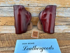 Don Hume H720 77 4 3/8 Brown Leather Paddle Holster For Jericho UZI Full Size