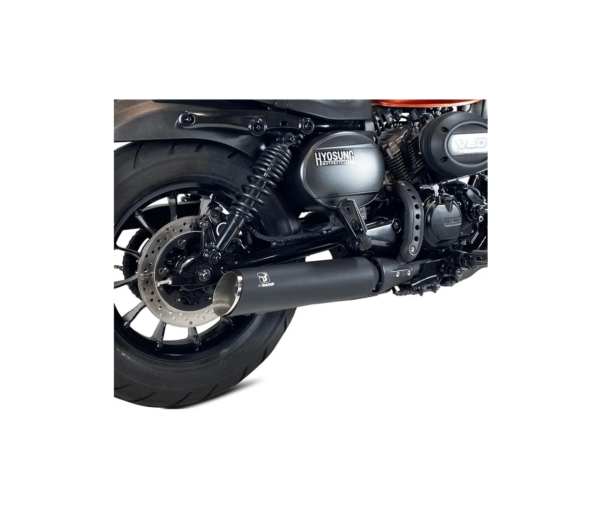 Hyosung 125 Bobber 18 23 Exhaust Silencer Custom Black IXRACE