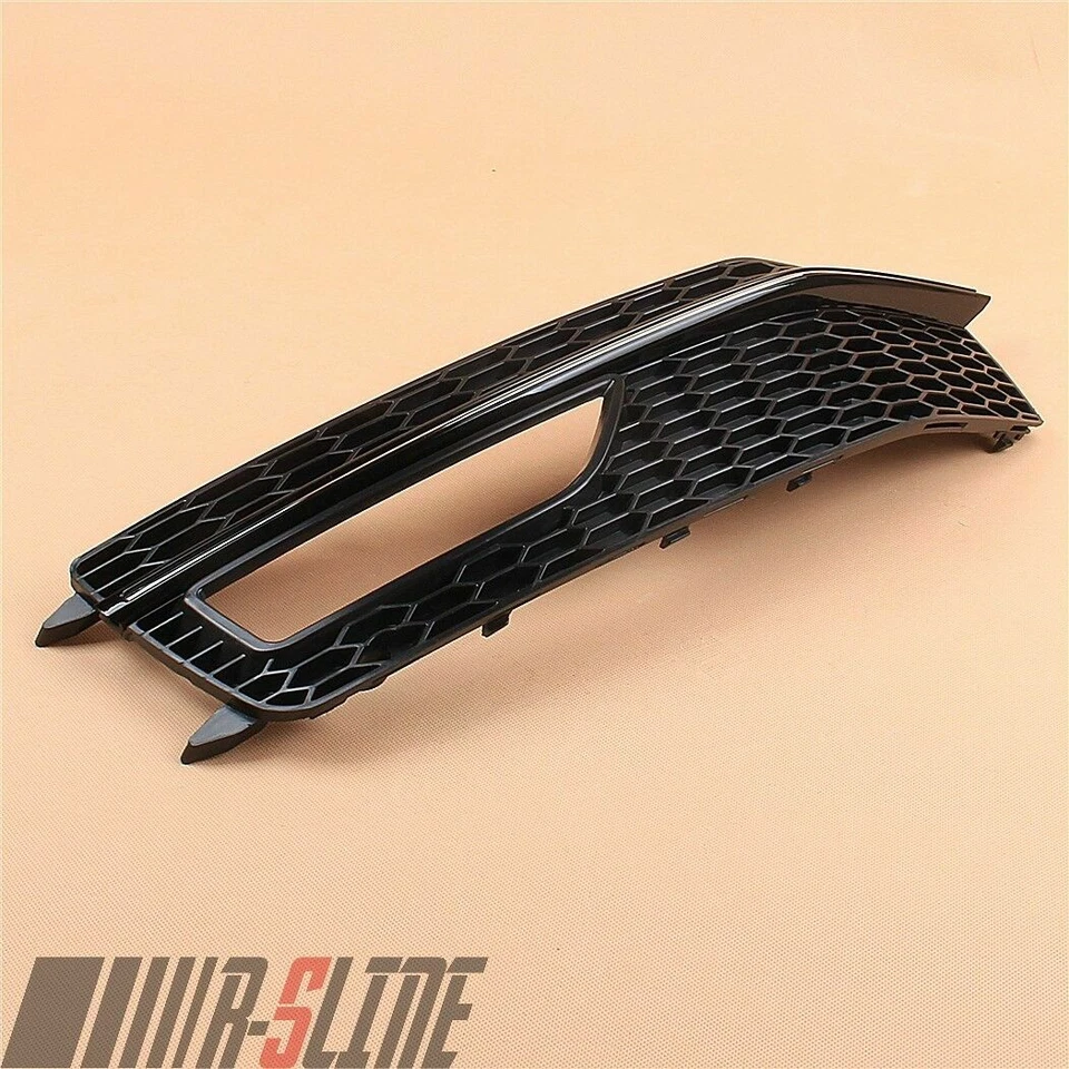 Driver Honeycomb w/Chrome Fits AUDI S4 13-16 s line B8.5 Fog Light Grill Grille Foto 3 de 4