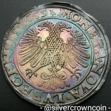 SCC Lubeck Free City Thaler 1559. Silver Crown Dollar Taler coin. St. John. 1 yr