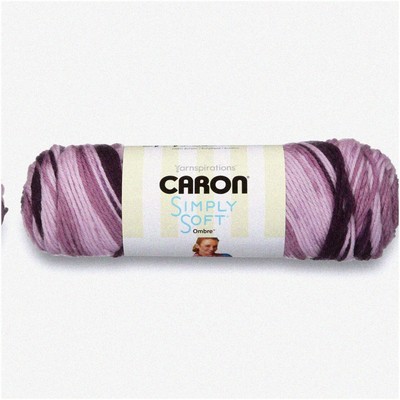 Grape Purple Bliss: Simply Soft Ombre Yarn - Medium Gauge 100% Acrylic - 5oz - M
