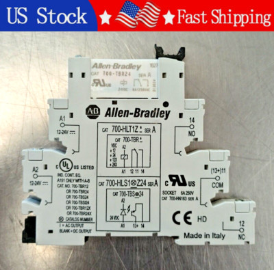 1PCS NEW AB 700-HLT1Z24 TERMINAL BLOCK RELAY WITH 700-TBR24 RELAY