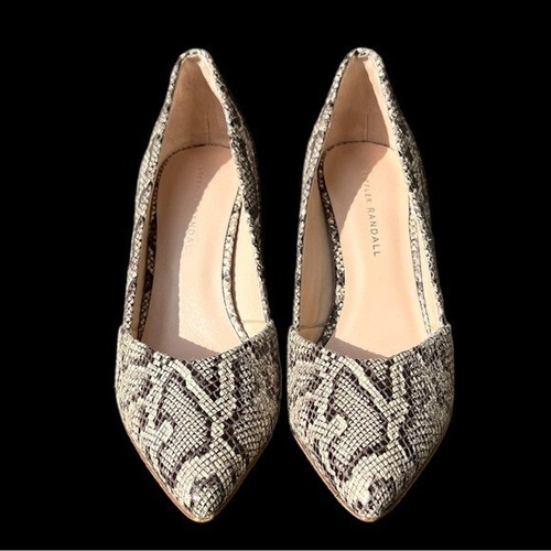 🌻NEW Loeffler Randall Paulina Snakeskin-Embossed Leather Pumps 8.5 Retail $350 - Picture 5 of 12