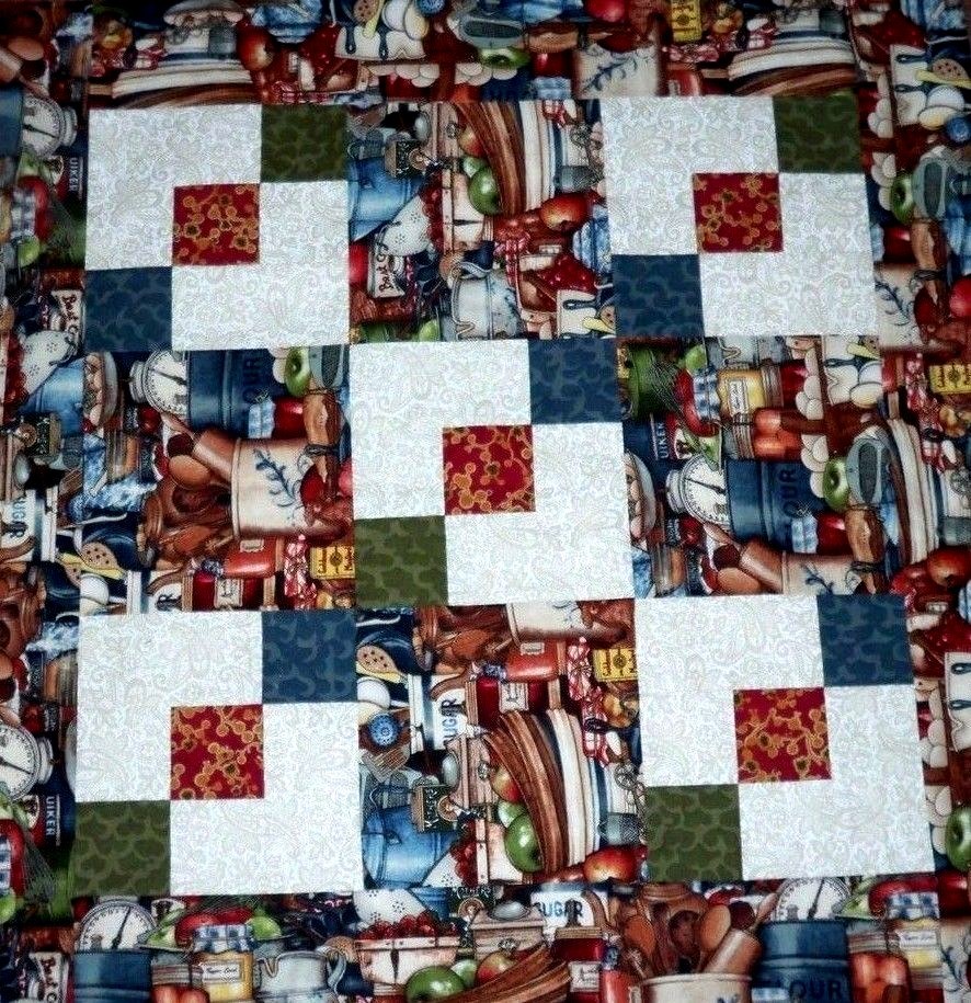 Unique Handcrafted Square Quilted Cotton Table Runner! eBay