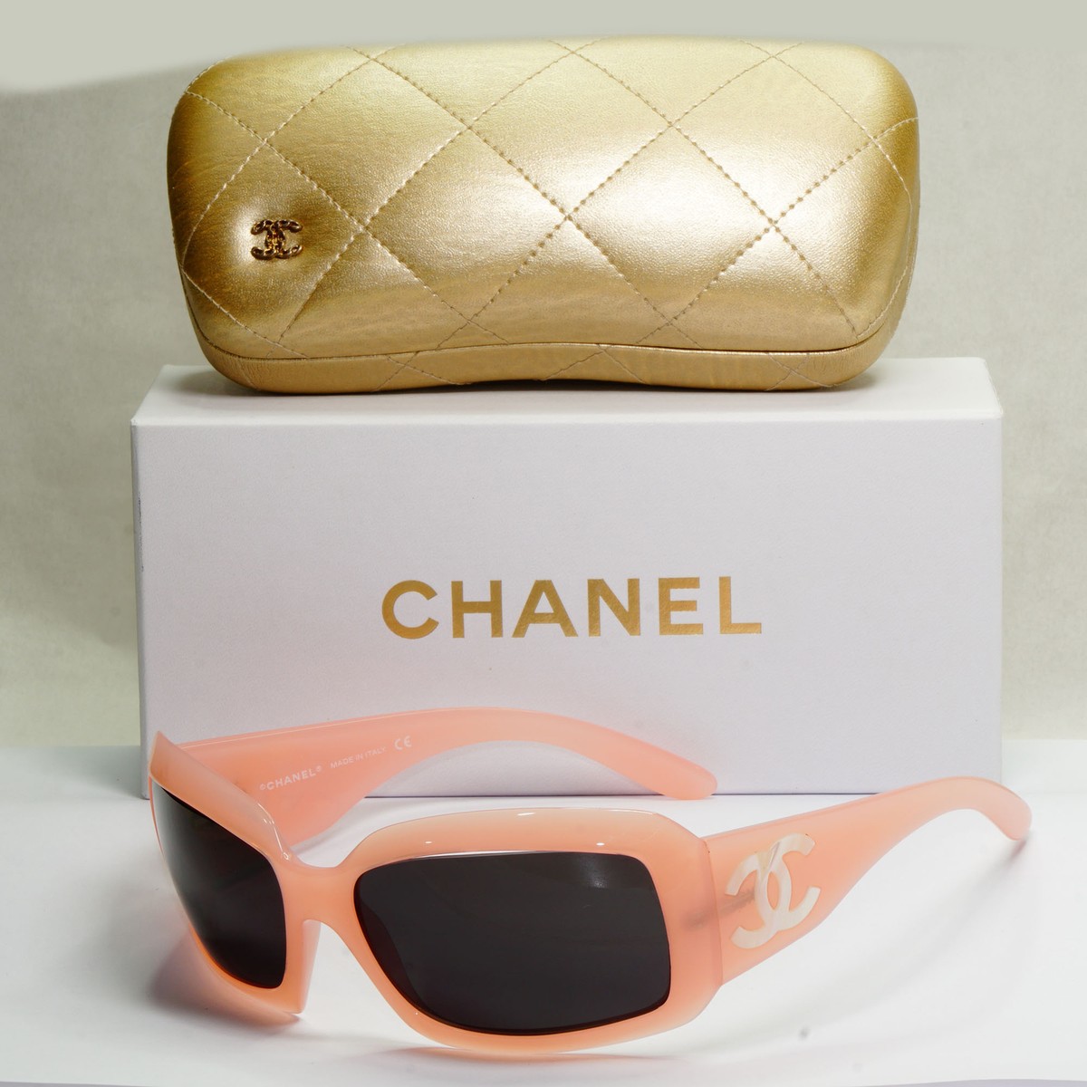 Chanel Sunglasses Mother of Pearl 2006 Vintage Pink Black Chanel Sunglasses Mother of Pearl 2006 Vintage Pink Black
