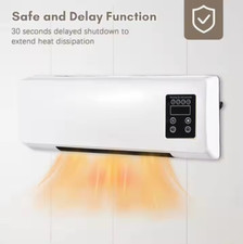 STUFA elettrica CALDO a PARETE termoconvettore SCALDA BAGNO con telecomando