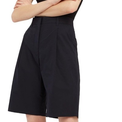 Norse Project Julia Heavy Poplin Short in Dark Navy NWT