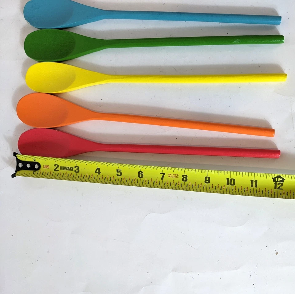 Rainbow Craft Wood Spoons for Activities - Image 4 of 4