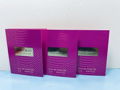 JIMMY CHOO - ROSE PASSION - EAU DE PARFUM - SPRAY - 0.06 OZ - NEW - LOT OF 3