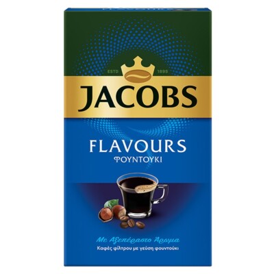 Jacobs Ground Filter Coffee Hazelnut Flavour For Hot/Cold Freddo- 1 Pack of 250g