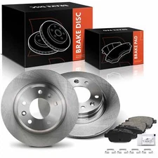 Rear Disc Brake Rotor & Ceramic Brake Pads for Ford Fusion Lincoln MKZ Mazda 6