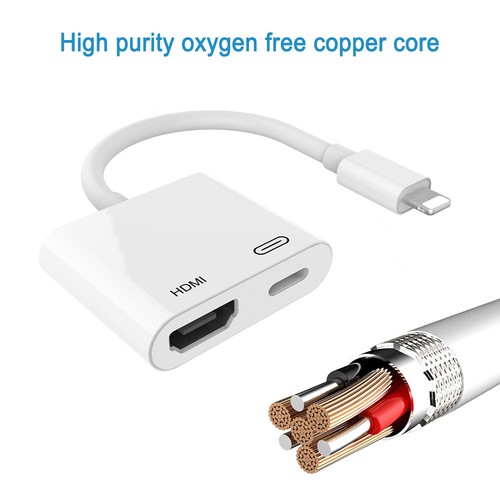 Adattatore AV digitale Play & Play 8 pin a HDMI 1080P Full HD per iPhone iPad iPod - Foto 9 di 11