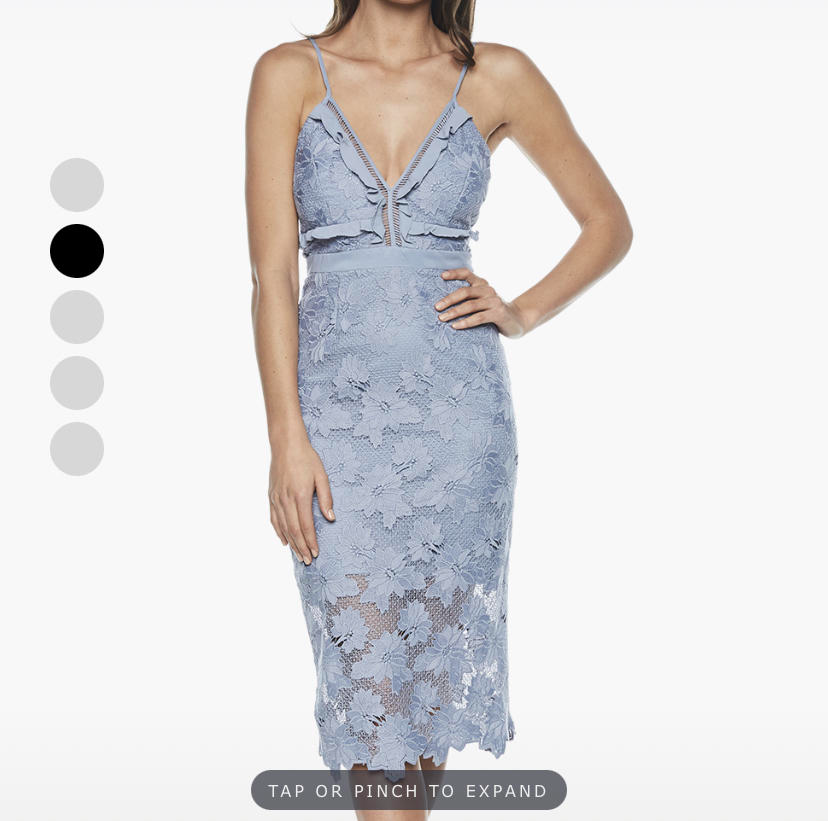 blue bardot lace dress Bardot Sequin & Lace High Low Midi - Navy