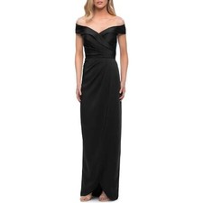 La FEMME Surplice Off the Shoulder Column Gown NWT IN STORES RET. 365
