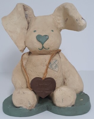 Vintage Sarah's Attic Granny's Favorites Bunny Rabbit Bear Heart Nose 4.75'' Tall
