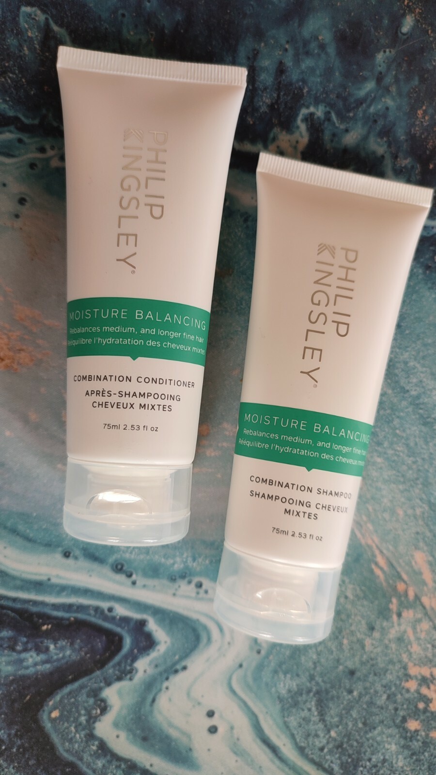 Philip Kingsley - Moisture Balancing Combination Shampoo 2x75ml Brand New