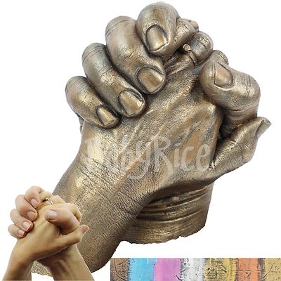 Holding Hands Casting Kit Couple Hand Cast Plaster Mould Mold Valentines  Gift UK