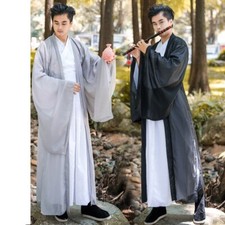 Adult Ethnic Hanfu Men Chinese Robe Traditional Outfits Dance Costume Stage Wear